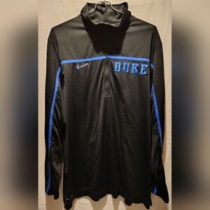 Duke Blue Devils Team Nike Elite Quarter Zip Long Sleeve Men's Pullover Size XL
